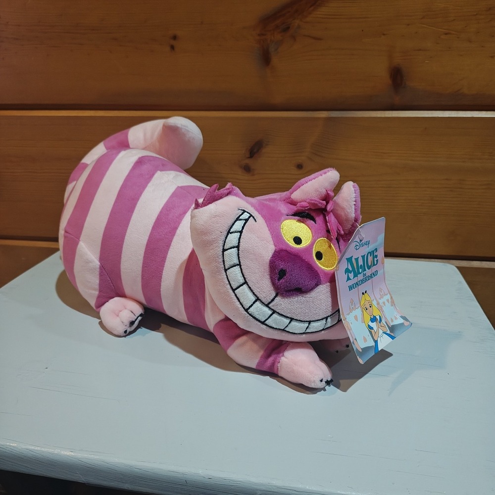 Disney Alice in Wonderland Cheshire Cat 13-Inch Plush Used with Original Tag E22